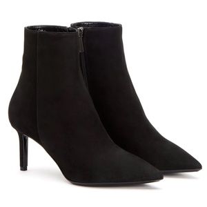 Aquatalia Mackenzie Suede Pointed Toe Booties